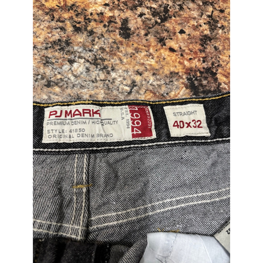 PJ Mark 90s Black Acid Wash Straight Jeans - Picture 4 of 5